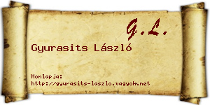 Gyurasits László névjegykártya